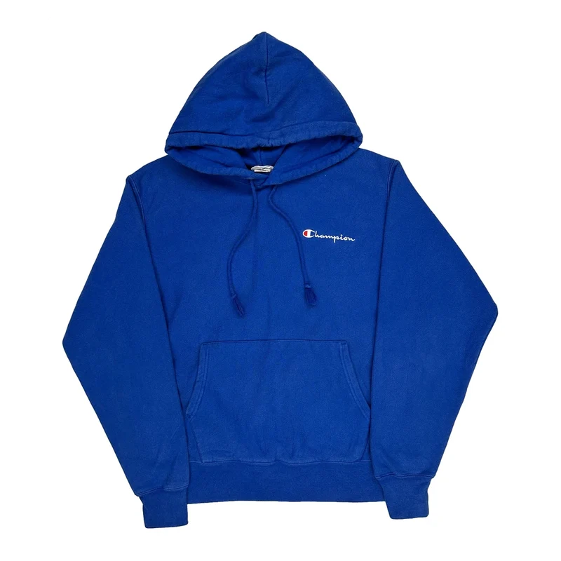 Reverse Weave Champion Hoodie - Medium Blue Cotton