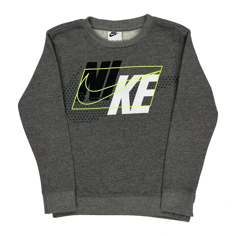 Age 6-7 Nike Sweatshirt - Large Gray Cotton Blend