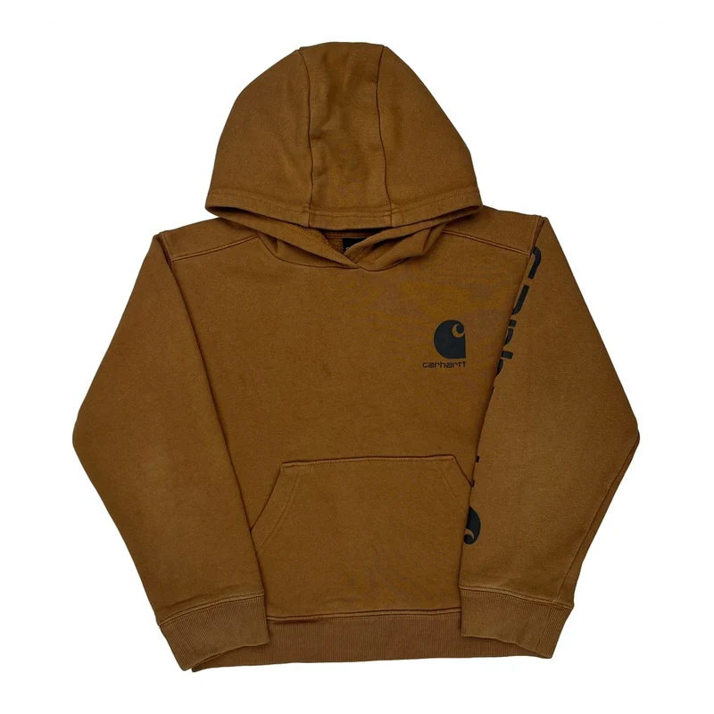 Age 8-10 Carhartt Hoodie - Small Brown Cotton
