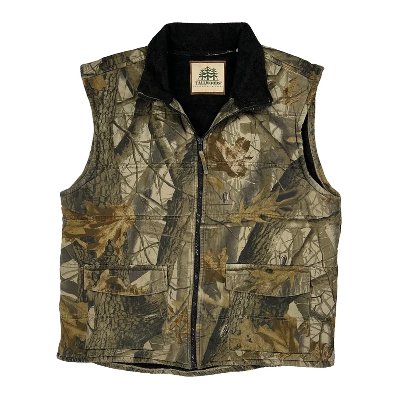 Tallwoods Camo Gilet - 2XL Green Cotton