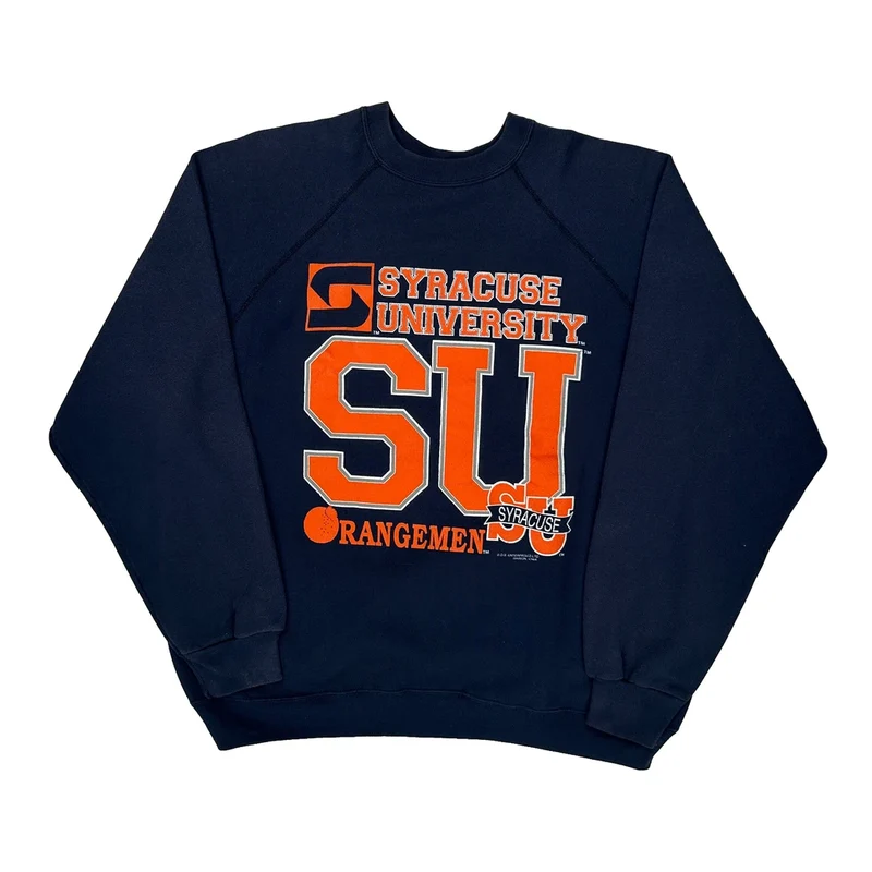 Made In USA Unbranded Orangemen Sweatshirt - Large Navy Cotton