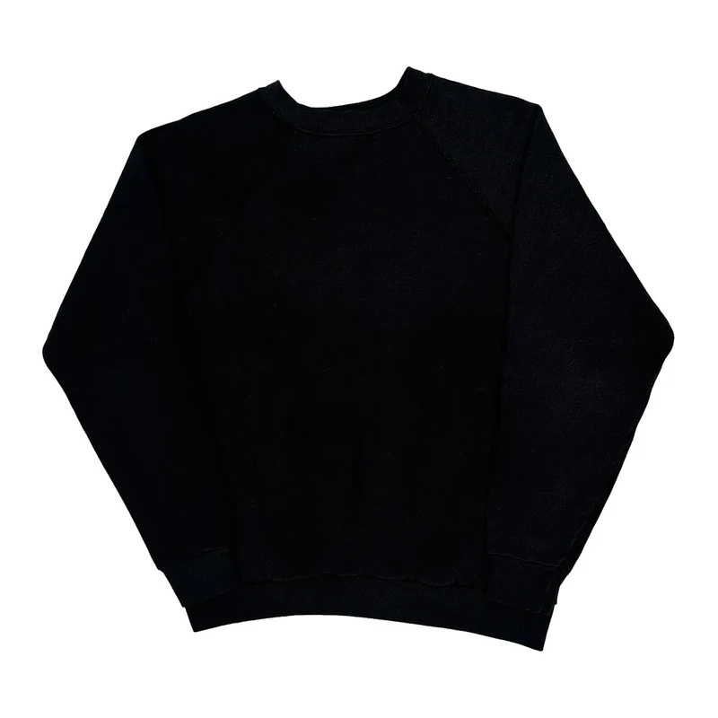 90S Blank Ultra Fleece Sweatshirt - Small Black Cotton Blend