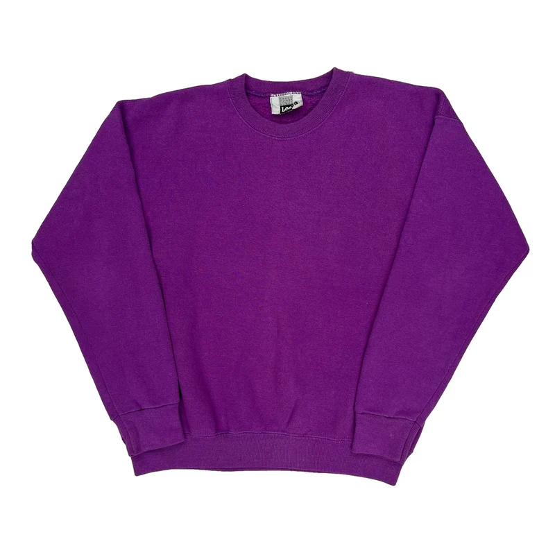 Made In USA Lee Sweatshirt - Large Purple Cotton