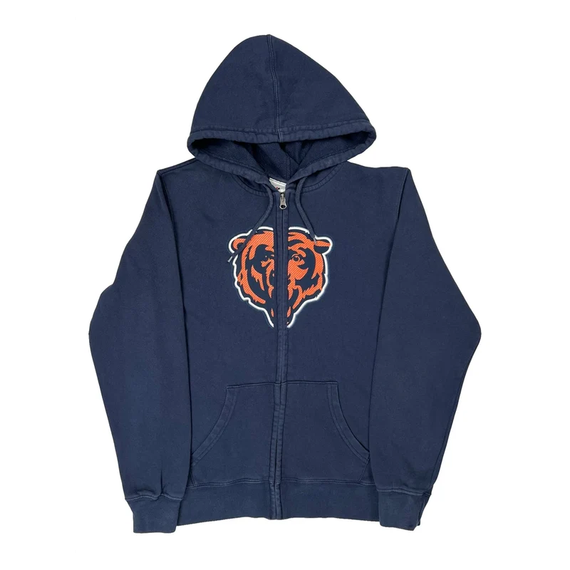 Chicago Bears Majestic Nfl Hoodie - XL Navy Cotton