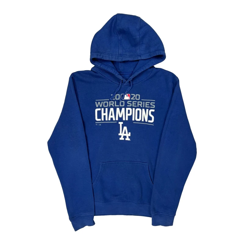 Los Angeles Dodgers Mlb Hoodie - Medium Blue Cotton