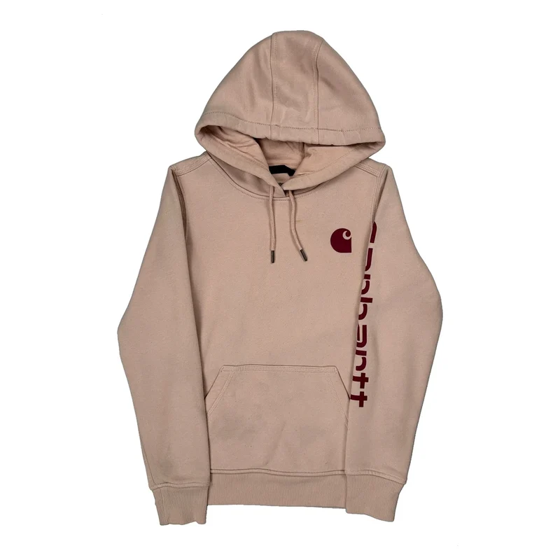 Relaxed Fit Carhartt Hoodie - XS Pink Cotton