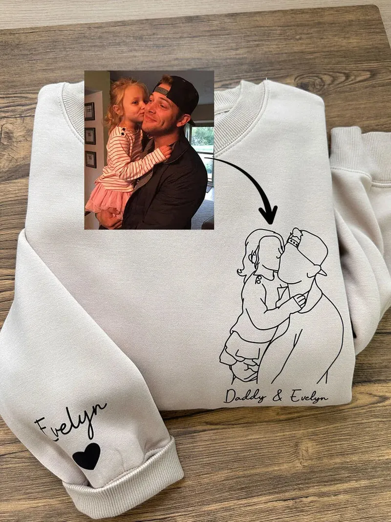 Heren Gepersonaliseerde Fototrui met Geborduurde Herinnering