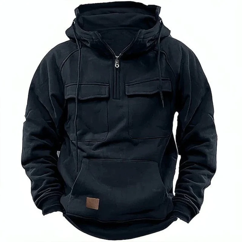 Heren Comfortabele Hoodie voor Warmte en Stijl