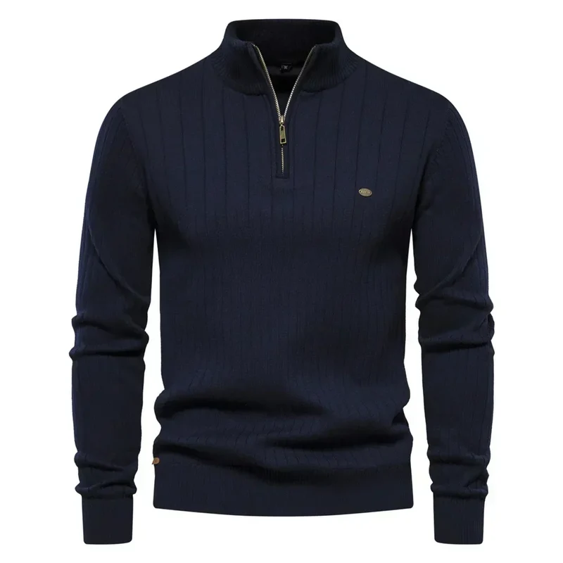 Heren Half-Zip Wintertrui: Warmte en Tijdloze Stijl
