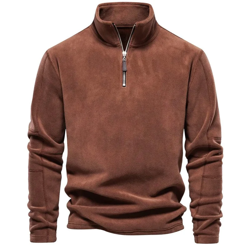 Heren Warme Trui met Halve Rits - Comfort & Stijl