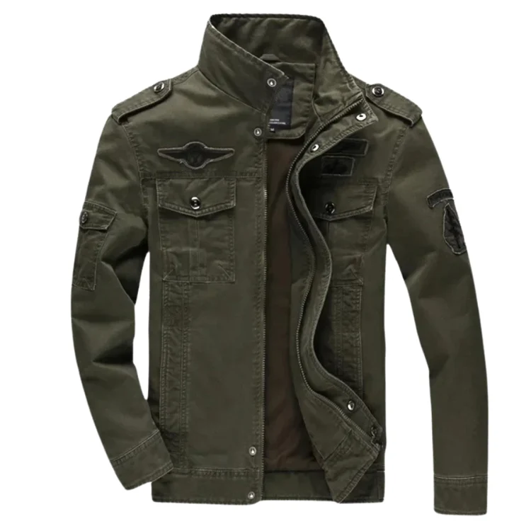 Jaxon Tussenjas Heren - Robuuste Militaire Stijl