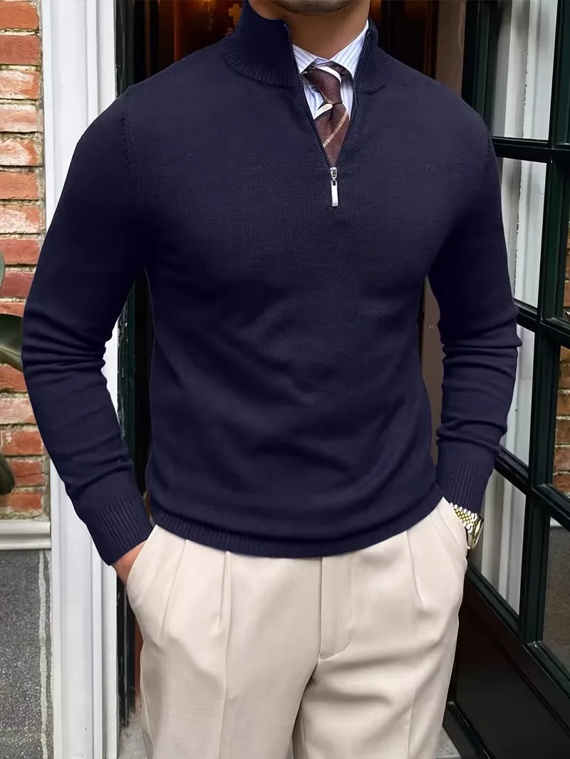 Heren Half-Zip Trui met Kraag