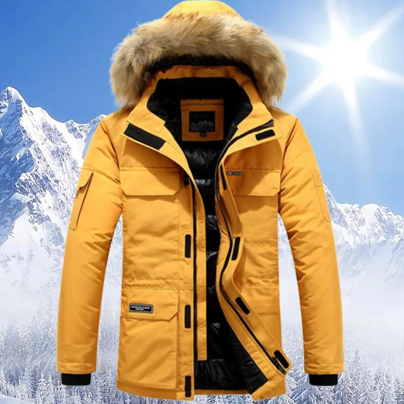 Heren Winter Parka met Capuchon – Warm & Weerbestendig