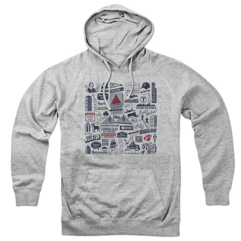 Boston Tourist Attraction Hoodie | 2XL / Gray