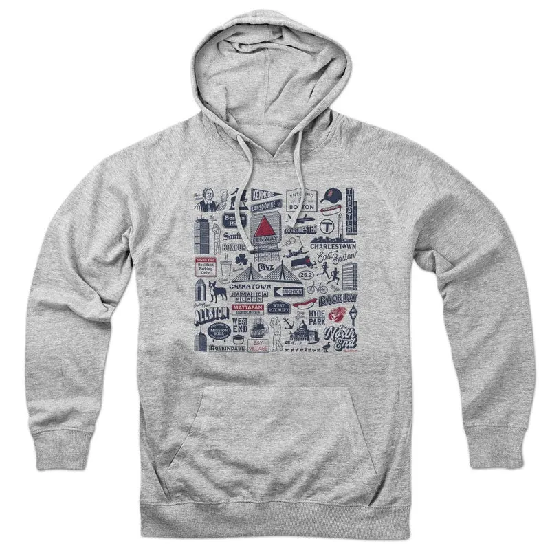 Boston Tourist Attraction Hoodie | 3XL / Gray