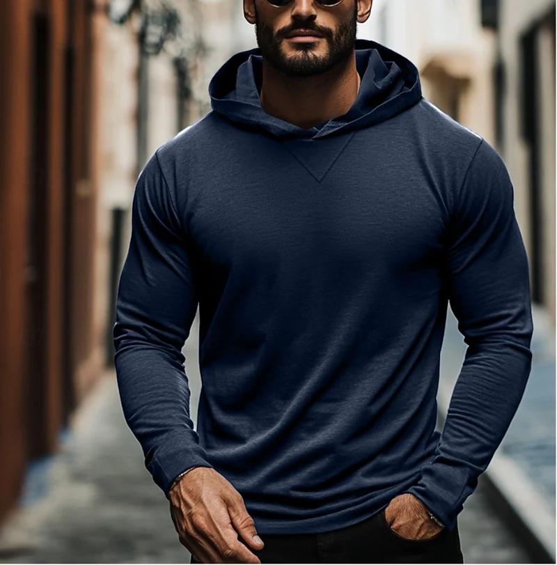 Heren Slim Fit Hoodie – Stijlvol & Comfortabel met Capuchon