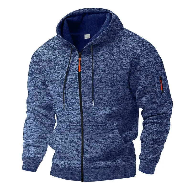 Heren Warm Vest met Capuchon en Rits – Comfortabel & Veelzijdig