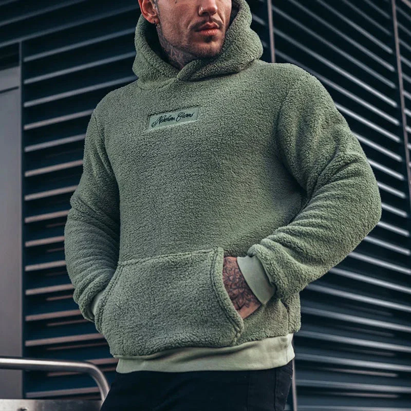 Comfortabele Heren Teddy Hoodie voor Ontspanning en Stijl