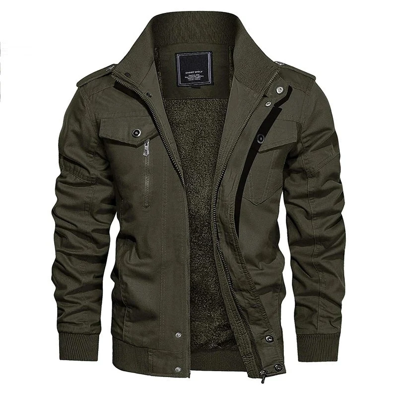 Heren Militaire Bomberjack – Robuust en Warm voor de Winter