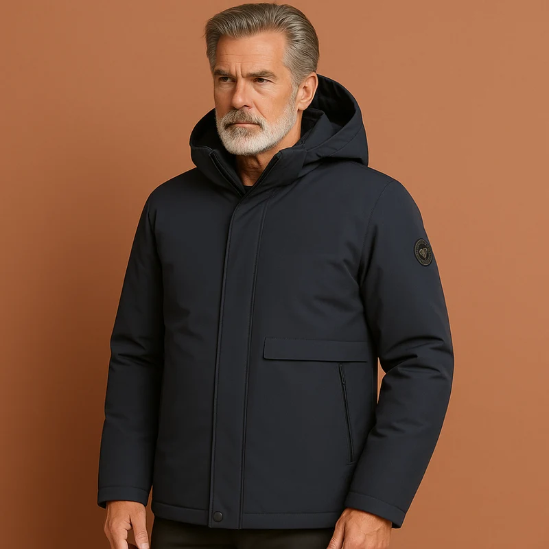 Ademende Waterdichte Heren Winterjas met Comfortabele Regular Fit
