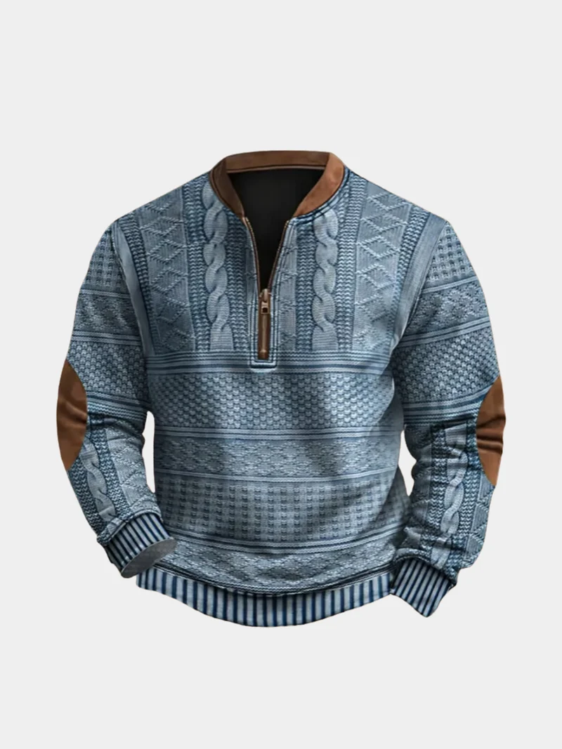 Heren Elegante Half-Zip Trui Oliver - Comfort & Stijl