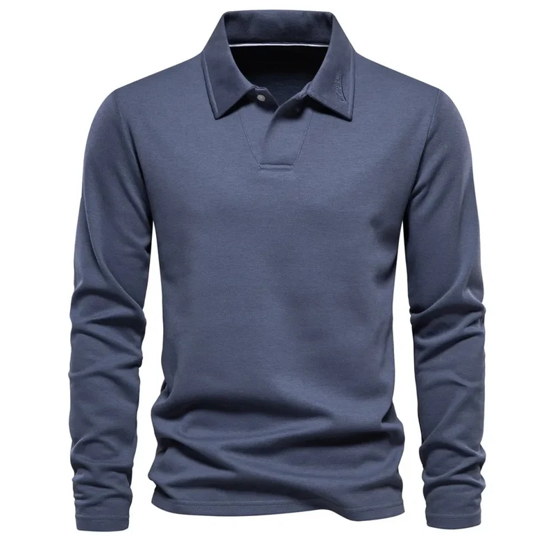 Heren Casual Poloshirt Lange Mouwen