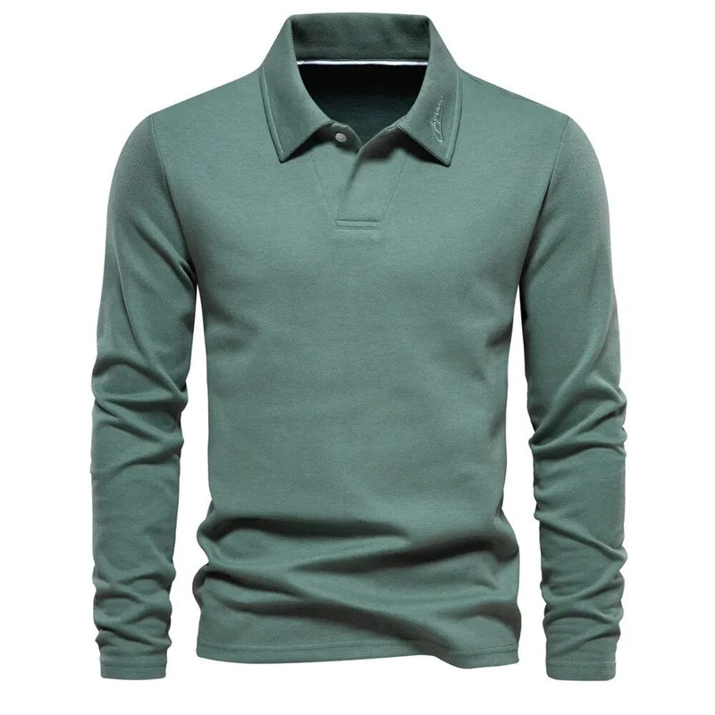 Heren Casual Poloshirt Lange Mouwen