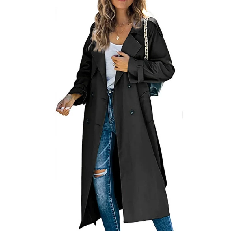 Dames Lange Trenchcoat | Stijlvolle Jas voor Elk Seizoen
