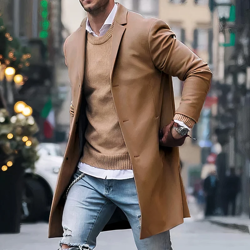 Stijlvolle Herenjas - Warm en Elegant voor Herfst & Winter