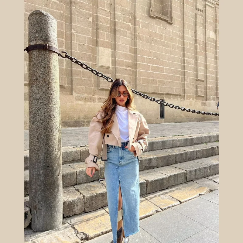 Stijlvolle Korte Trenchcoat | Trendy & Veelzijdig