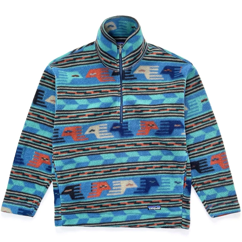 1996 Patagonia Made In The U.S.A. Printed Synchilla Sweater, Anatolia (XS)