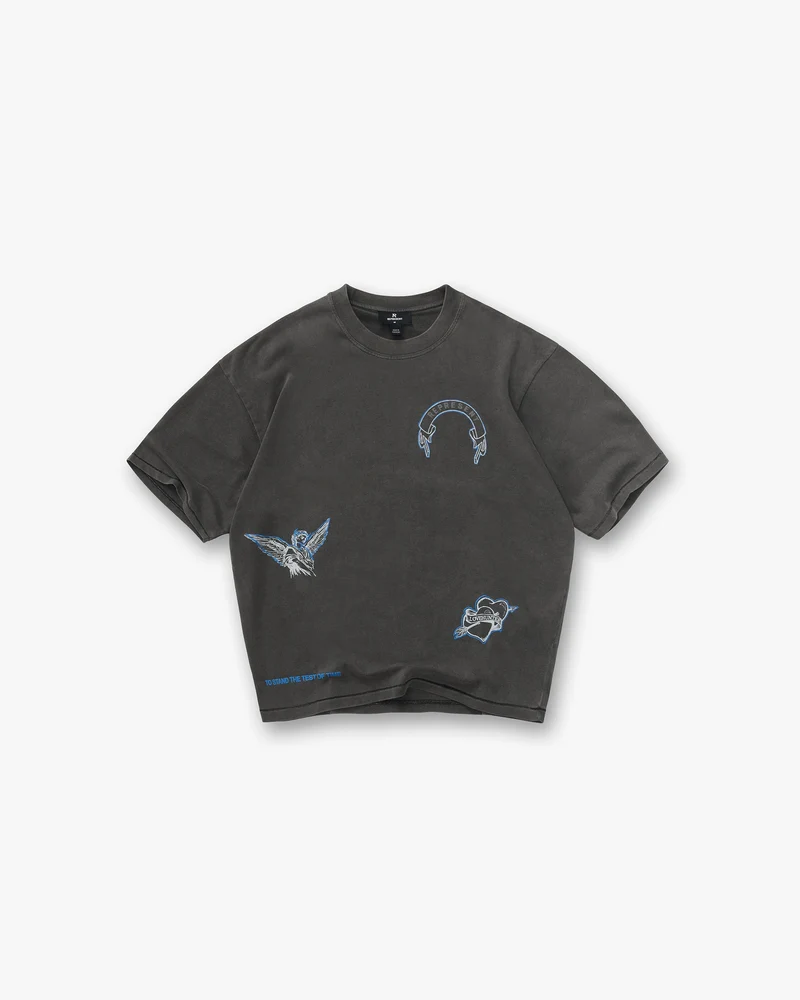 Flannels Legacy Banner T-Shirt - Vintage Grey