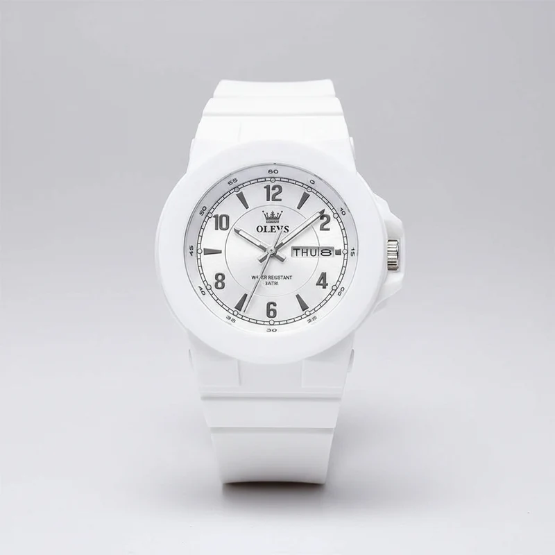 OLEVS Quartz Sportshorloge - Digitaal Simplicity Herenhorloge, Waterdicht, Siliconen Band, met Hoogwaardig Glas