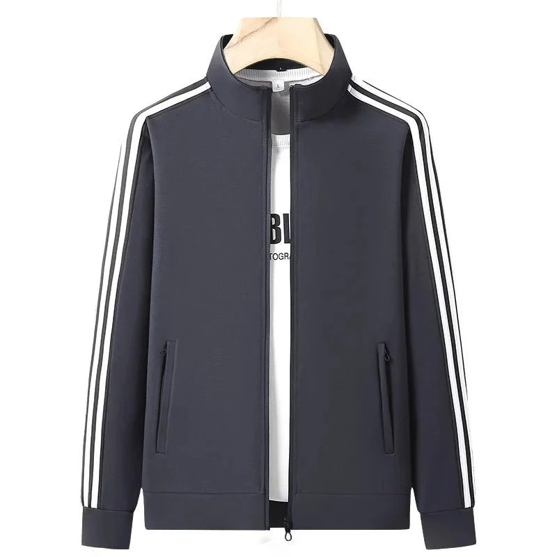 Slim fit sportkleding set voor heren met open vest/sweatshirt - Verkrijgbaar in maat L t/m 6XL