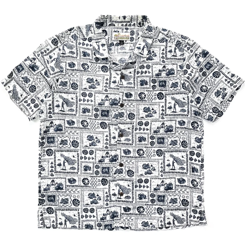 2018 Patagonia Limited Edition Pataloha Print Shirt, Opihi Man: Navy (L)