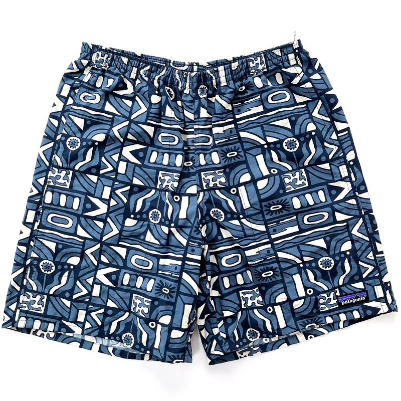 2024 Patagonia Mens 6” Nylon Baggies Shorts, New Visions: New Navy (S)
