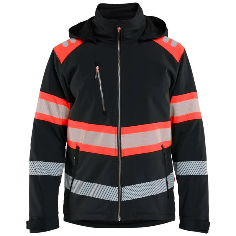 Blaklader Lichtgewicht softshell jack gevoerd high vis 4489-2513