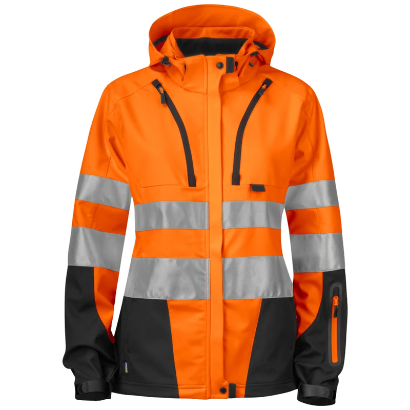 Projob Workwear 6423 Ongevoerde Signalisatie Softshell EN ISO 20471 Klasse 3 Dames 646423